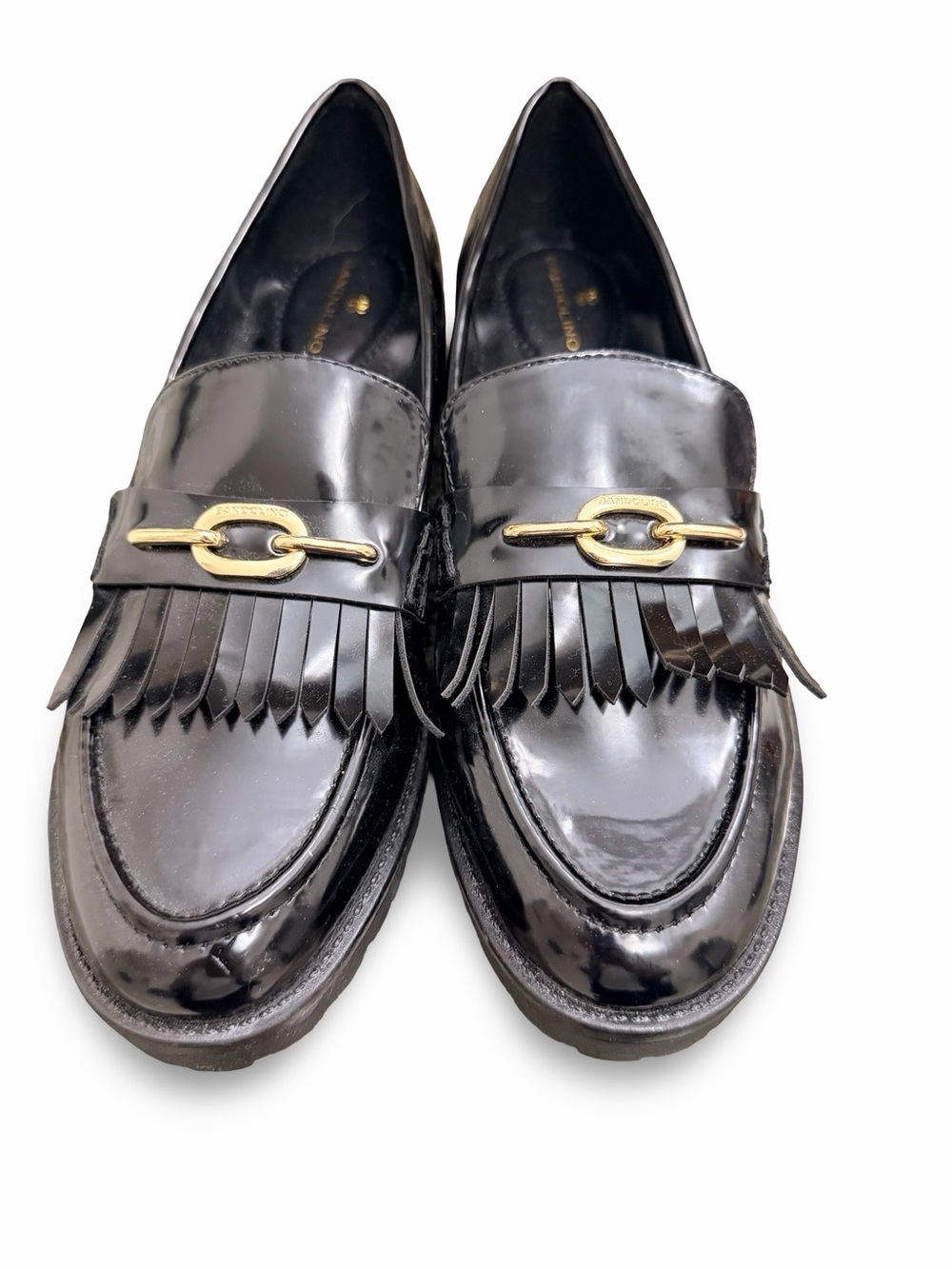 Bandolino Women's Black Patent Leather Florida Loafers 8.5 - Picture 2 of 7